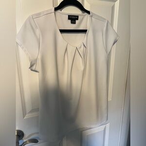 Large white Liz Claiborne career blouse.